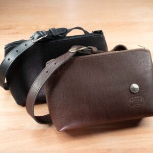 Southern Prairie Crossbody Leather Purse - American Bison Full-Grain Leather - Made in USA