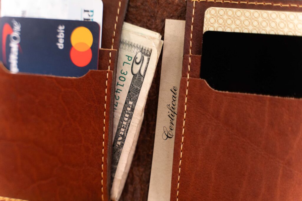 Vertical Bifold Wallet - Bison Leather - Folded Bill Slot Vertical Bifold Wallet - Bison Leather - Folded Bill Slot