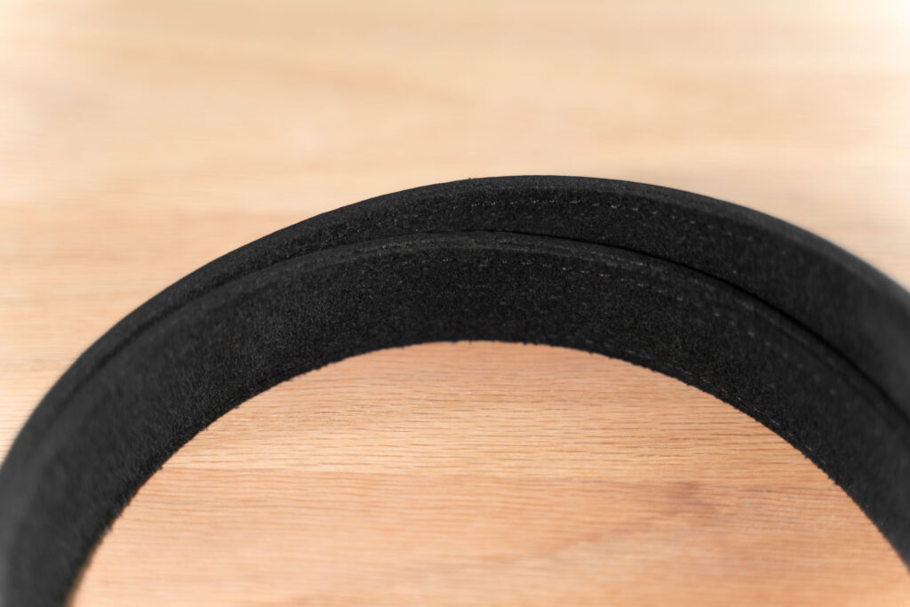 Comfortable And Soft Suede Backing On The Back Of The Full Grain Leather Dress Belt