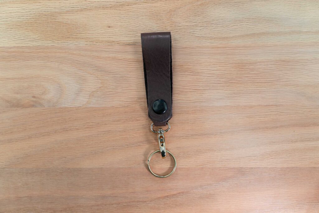 Leather-Belt-Key-Holder-Brown-Made-Usa Leather Belt Key Holder - Full Grain Leather - Made In Usa