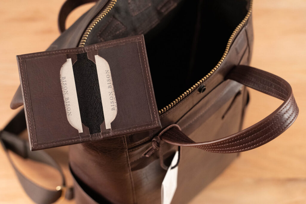 Northbound Backpack Detachable Leather Card Case Detachable Leather Card Case Included With Northbound Bison Leather Backpack