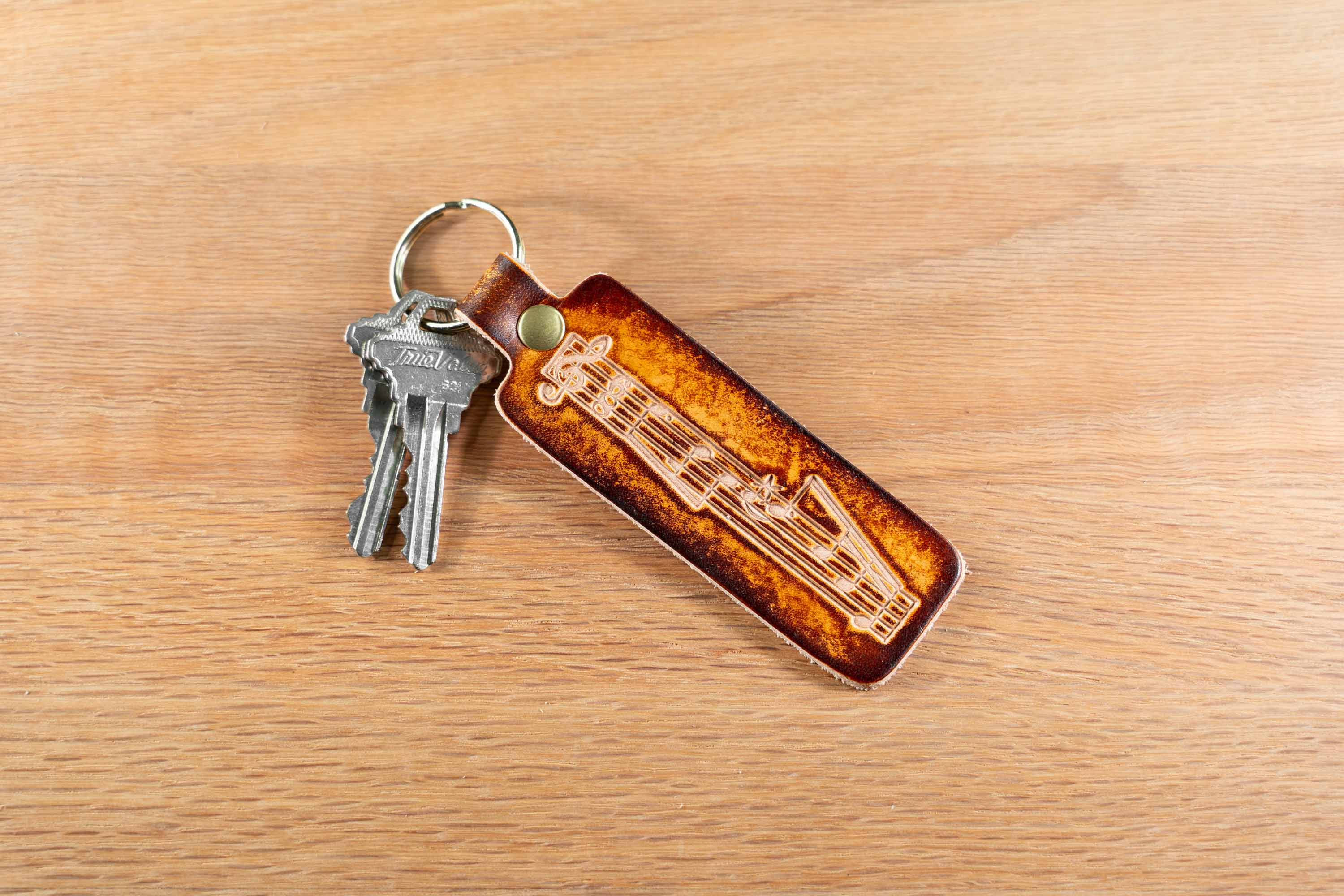 Leather-Keychain-Music-Notes Minnesota Keychains - Full Grain Leather - Made In Minnesota - Image 7