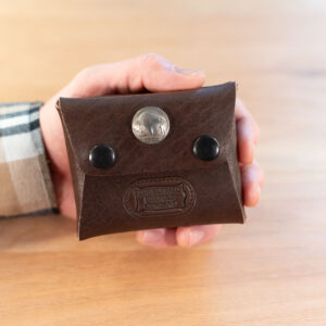 City Slicker Saddle Bags - Brown leather coin wallet